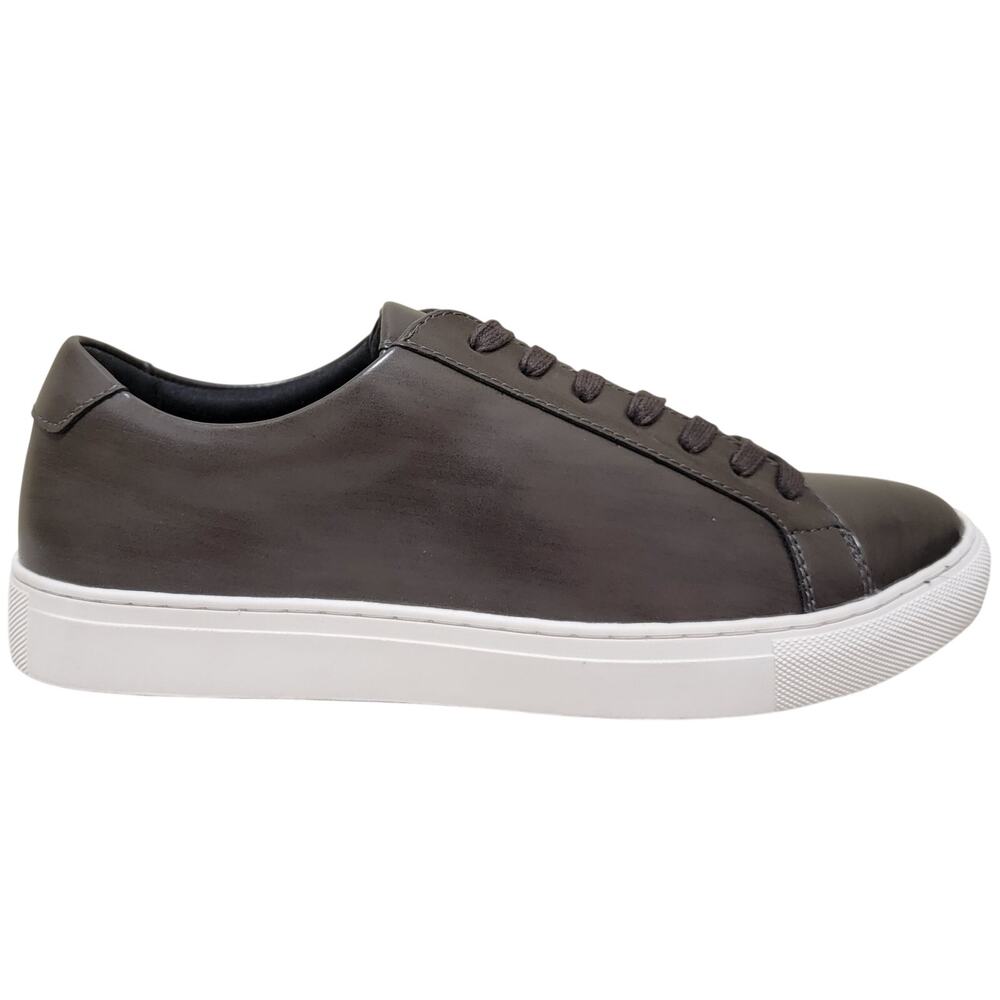 Alfani Men Grayson Low Top Lace Up Sneakers Size US 9M Dark Grey Faux Leather - Picture 2 of 5